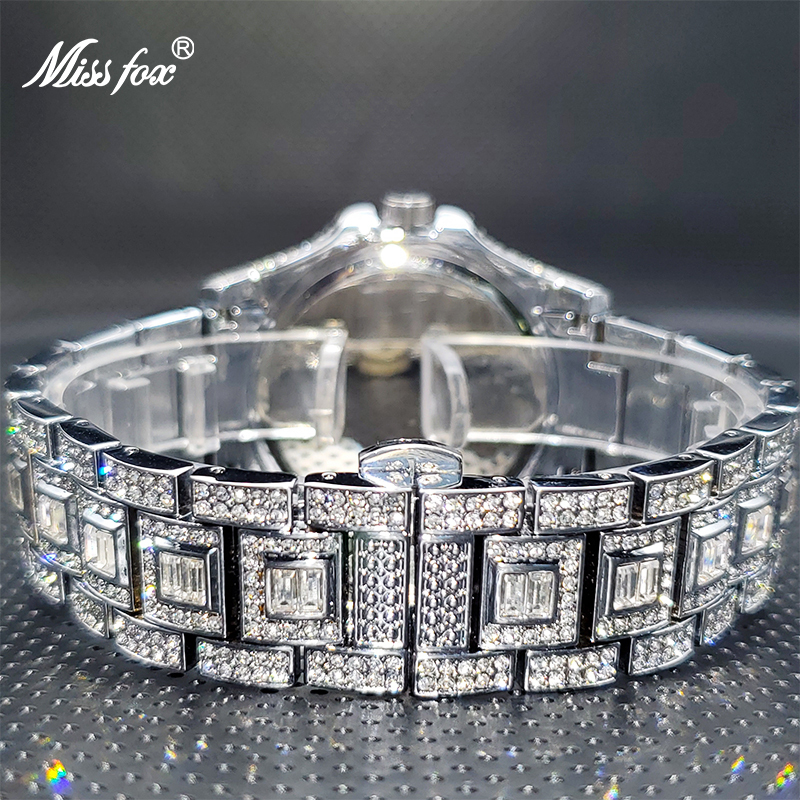 Relogio Masculino MISS Ice Out Diamond Watch Multifunction Day Date Adjust Calendar Quartz Watches For Men Dro 220325