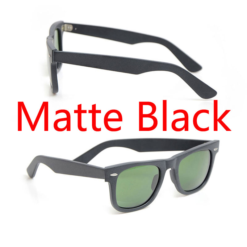 

Top Quality mens Matte Black Sunglasses Metal hinge Designer womens eyeglass UV Protection g15 lenses Eyewear Luxury womens glasses Glass Lens spectacles 50mm 54mm