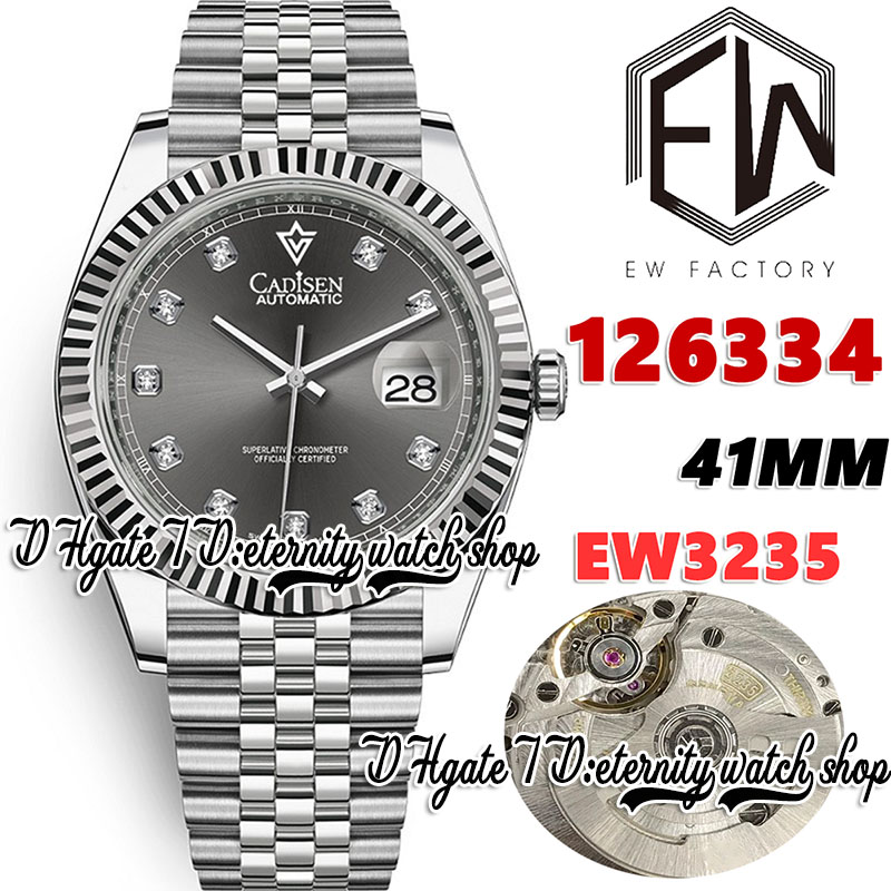 EWF V3 ew126334 Cal.3235 ew3235 Automatic Mens Watch 41MM Fluted Bezel Gray Dial Diamonds Markers 904L Steel Bracelet With Same Serial Warranty Card eternity Watches, Watch waterproof cost
EWF V3 ew126334 Cal.3235 ew3235 Automatic Mens Watch 41MM Fluted Bezel Gray Dial Diamonds Markers 904L Steel Bracelet With Same Serial Warranty Card eternity Watches, Watch waterproof cost