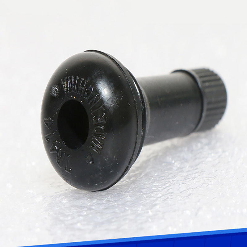 Black TR412 TR413 TR414 Tubeless Wheel Tire Valve Stems Nut With Cap Tyre Rubber Valves With Dust-Caps