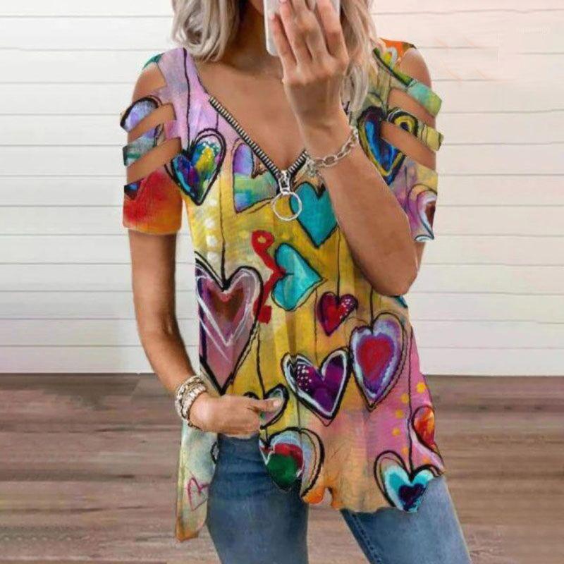 Women's Blouses & Shirts Zipper Hollow Out Blouse Women Casual Printed Plus Size Long-sleeved V-neck Short Sleeve Shirt Top Summer Elegant #, Yellow
Women's Blouses & Shirts Zipper Hollow Out Blouse Women Casual Printed Plus Size Long-sleeved V-neck Short Sleeve Shirt Top Summer Elegant #, Yellow