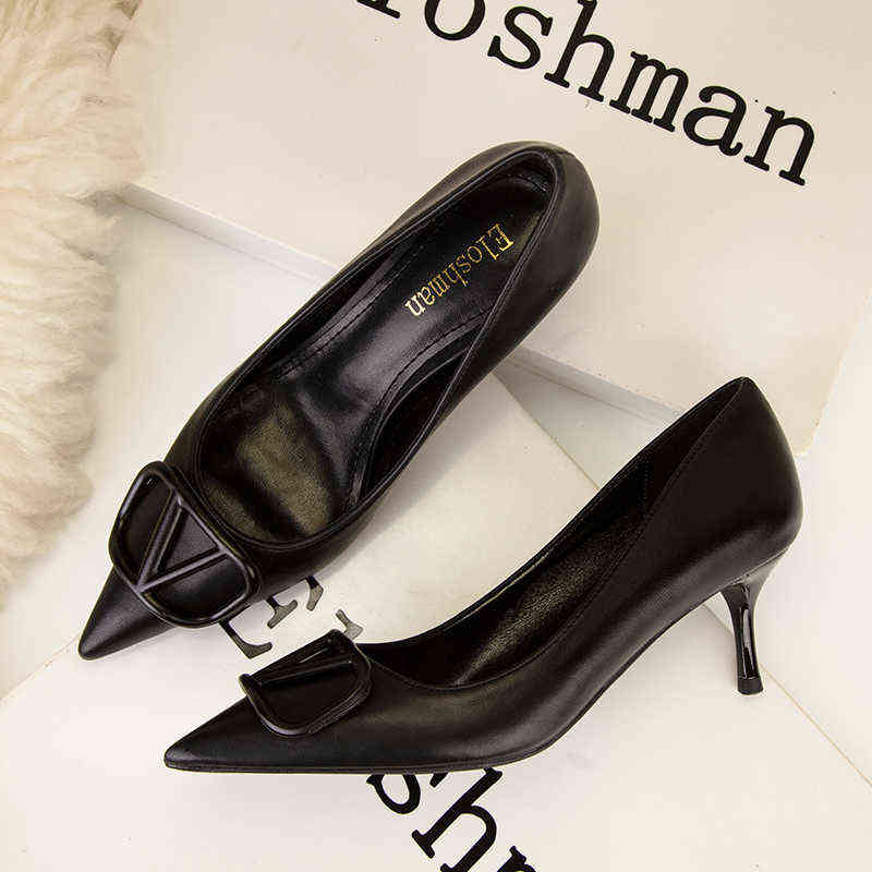 2023 NEW Women Sexy Party Night Club Metal Square Buckle Heel Shoes Shallow Black Pumps Fashion brand womens Party Shoes Heels, Black 6cm
2023 NEW Women Sexy Party Night Club Metal Square Buckle Heel Shoes Shallow Black Pumps Fashion brand womens Party Shoes Heels, Black 6cm