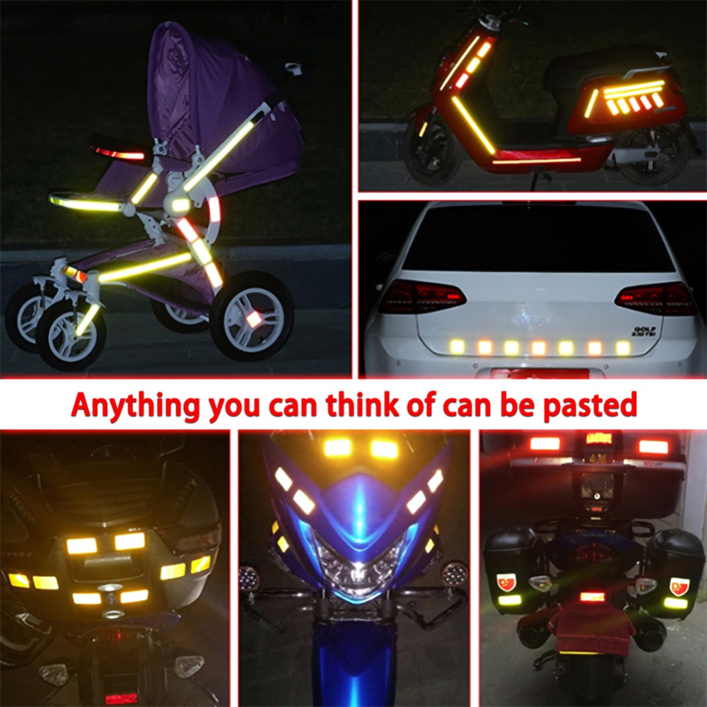 5cm*100cm Car Reflective Tape Stickers Night Safety Warning Strips Reflector Automobiles Motorcycle Styling Decoration Protective Film Sticker