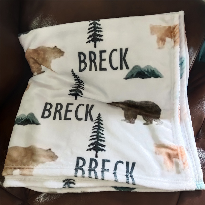 Name Personalized Baby Bedding Blanket Swaddling Bed Crib Blanket Creative Birthday Anniversary Friend Family Baby Gift 220527