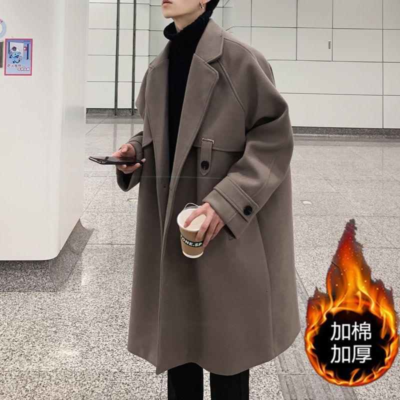 Men's Jackets Woolen Coat Men Solid Color Winter Thick Clothing 2022 Korean Fashion Casual Mid-length Suit Collar Jacket Trend, Gray
Men's Jackets Woolen Coat Men Solid Color Winter Thick Clothing 2022 Korean Fashion Casual Mid-length Suit Collar Jacket Trend, Gray