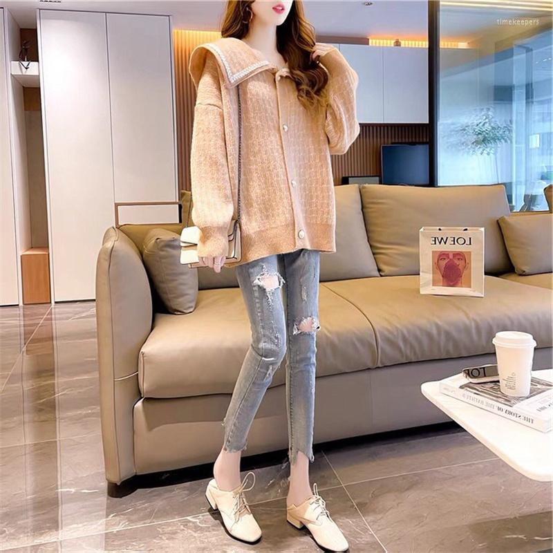 Women's Knits & Tees Winter Autumn Fashion Lapel Plaid Knitted Sweater Women Loose Cardigan Jacket Coat Jumpers Ladies Long Sleeve Knit Tops, 02
Women's Knits & Tees Winter Autumn Fashion Lapel Plaid Knitted Sweater Women Loose Cardigan Jacket Coat Jumpers Ladies Long Sleeve Knit Tops, 02