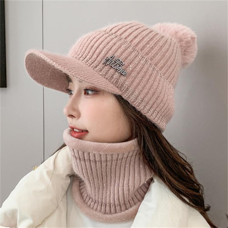 Visors Winter Hats For Women Warm Fur Pom Poms Hat Female Caps Fashion Solid Colors Scarf Set Short Brim Ladies Knitted HatVisors VisorsViso, Khaki
Visors Winter Hats For Women Warm Fur Pom Poms Hat Female Caps Fashion Solid Colors Scarf Set Short Brim Ladies Knitted HatVisors VisorsViso, Khaki