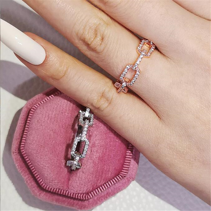 Sier Rose Sterg Gold Ring for Women: Simple & Elegant Wedding/Party Jewelry 4