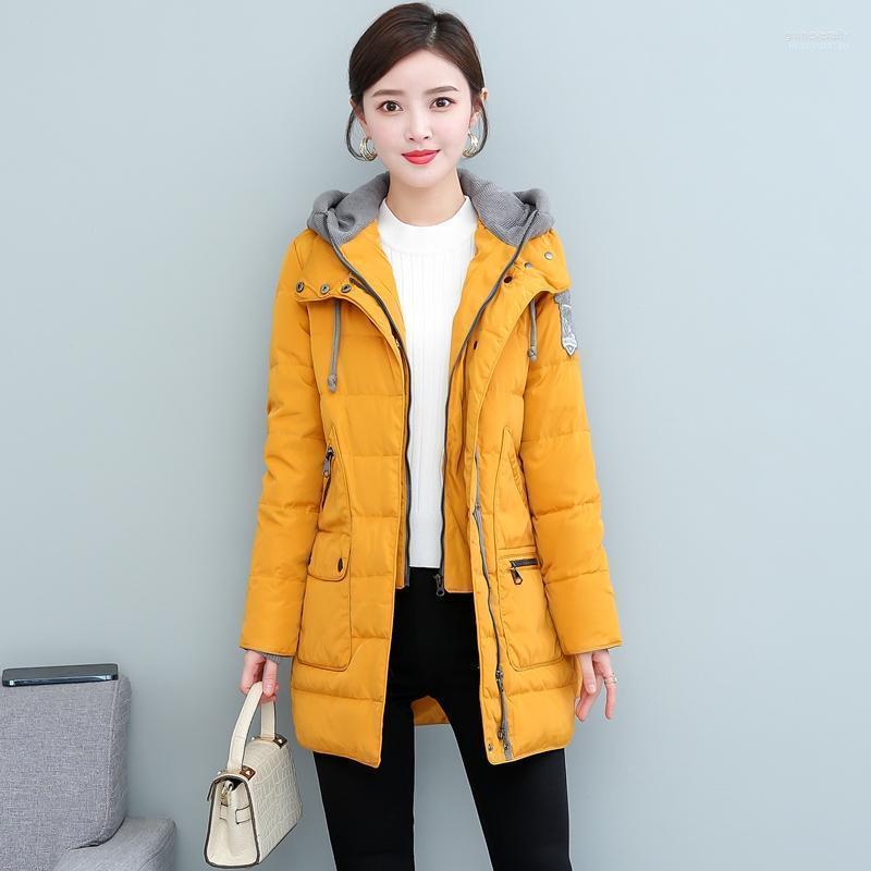 Women's Down & Parkas Mid-length White Duck Jacket Fashion Self-cultivation Knit Hat Fake Two-piece Winter Trend Guin22, Golden yellow
Women's Down & Parkas Mid-length White Duck Jacket Fashion Self-cultivation Knit Hat Fake Two-piece Winter Trend Guin22, Golden yellow