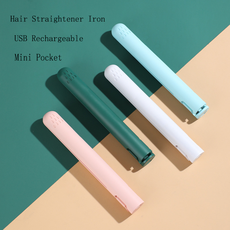 USB Mini Flat Hair Iron Straightener Curler Small Straightening And Curling Irons Portable Styling Tools 220623