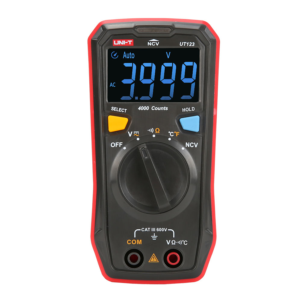 UNI-T UT123 Auto Range Mini Digital Multimeter Temperature Tester Data AC DC Voltmeter Pocket Voltage Ampere Ohm Meter
UNI-T UT123 Auto Range Mini Digital Multimeter Temperature Tester Data AC DC Voltmeter Pocket Voltage Ampere Ohm Meter