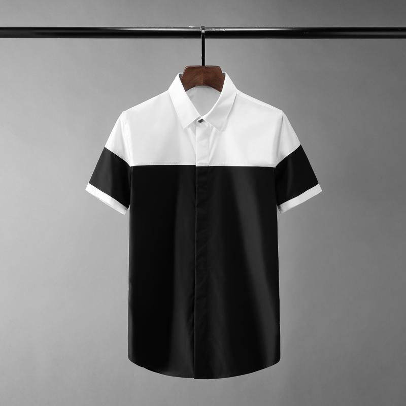 Men's Casual Shirts Minglu Cotton Mens High Quality Short Sleeve Black White Patchwork Dress Slim Party Man Plus Size 4xlMen's
Men's Casual Shirts Minglu Cotton Mens High Quality Short Sleeve Black White Patchwork Dress Slim Party Man Plus Size 4xlMen's