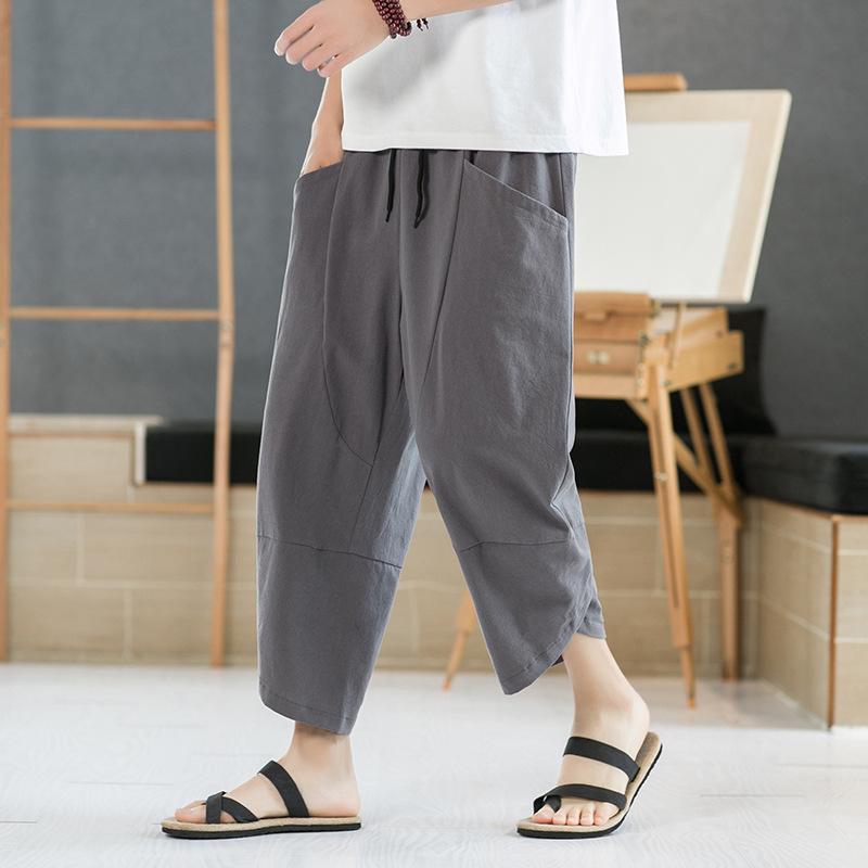 Men's Pants Summer Men Japanese Style Cotton Linen Harem Vintage Casual Loose Streetwear Calf-Lenght PantsMen's, Black
Men's Pants Summer Men Japanese Style Cotton Linen Harem Vintage Casual Loose Streetwear Calf-Lenght PantsMen's, Black
