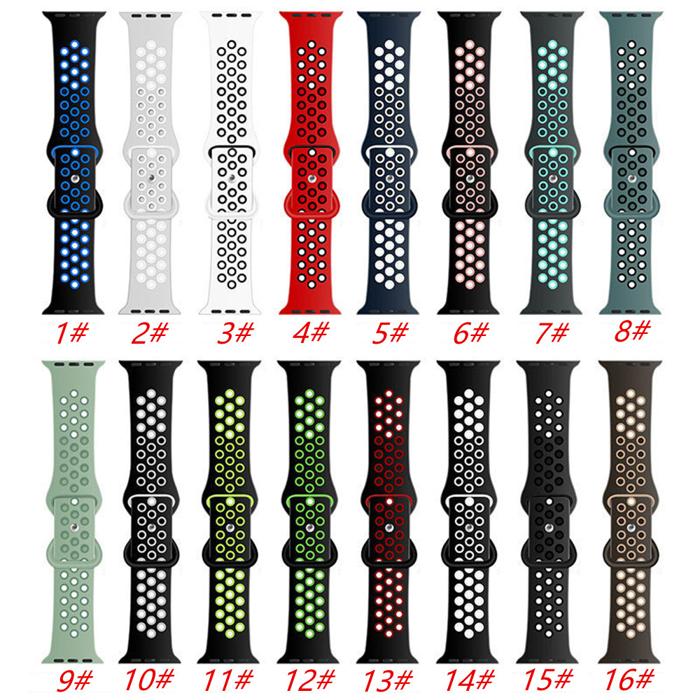 Soft Silicone Bracelet Correa Strap Apple Watch Series 2 3 42mm 38mm Rubber Band for iWatch 7 6 5 SE 41MM 45MM 40MMM 44MM free shipping