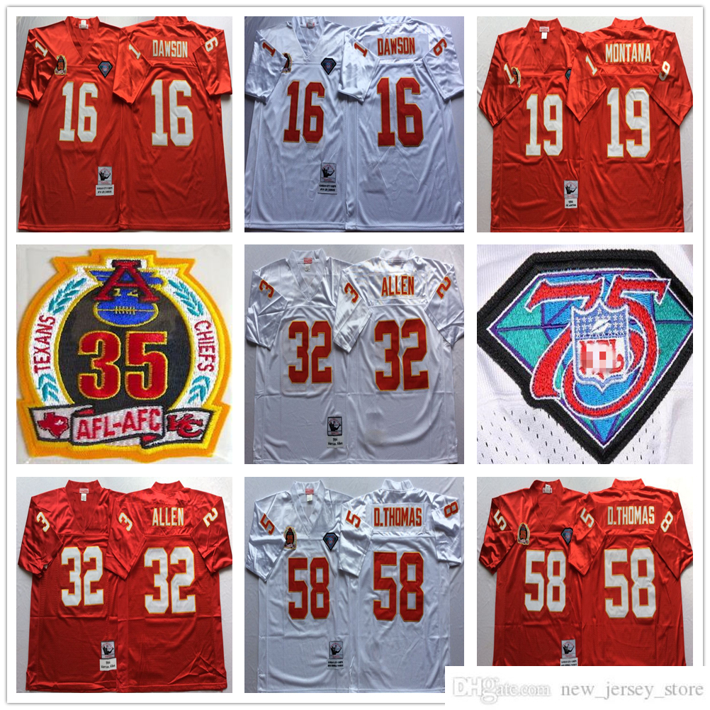 Football Jerseys NCAA Vintage Mitchell and Ness Football 58 Derrick Thomas Jerseys Retro Stitch 16 Len Dawson 19 Joe Montana 32 Marcus Allen Jersey College, Same as picture
Football Jerseys NCAA Vintage Mitchell and Ness Football 58 Derrick Thomas Jerseys Retro Stitch 16 Len Dawson 19 Joe Montana 32 Marcus Allen Jersey College, Same as picture