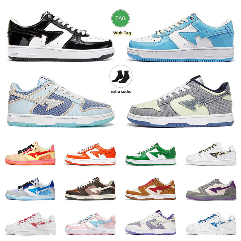2022 designer mens women bapestas baped low running shoes platform Black White University Blue Pastel Pink Camo Mist Grey bapesta fashion sneakers trainers 36-45, B33
2022 designer mens women bapestas baped low running shoes platform Black White University Blue Pastel Pink Camo Mist Grey bapesta fashion sneakers trainers 36-45, B33
