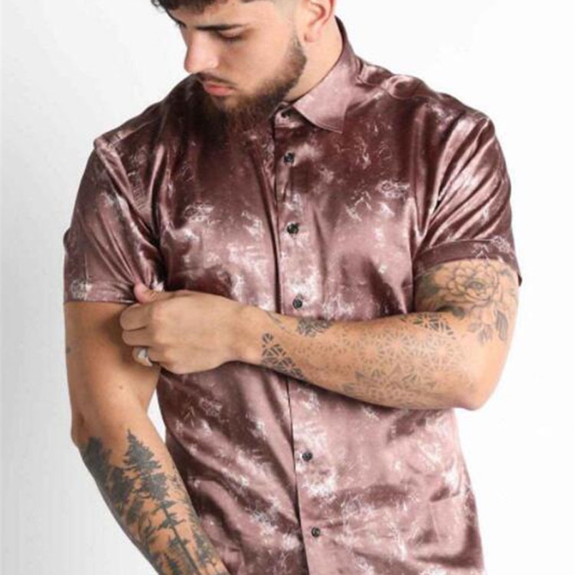 European And American Men Summer Street Fashion Trend 3D Printing Casual Slim Short Sleeve Shirts Prom Luxury Cardigan 220616, Pink
European And American Men Summer Street Fashion Trend 3D Printing Casual Slim Short Sleeve Shirts Prom Luxury Cardigan 220616, Pink