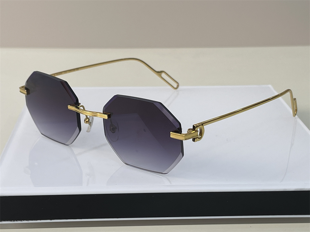 Luxury Design Sunglasses For Men Rimless Unisex Fashion Leopard Sunglass Metal driving glasses Designer Hexagon UV400 Frameless Diamond Cut Lens Eyeglasses 0116
Luxury Design Sunglasses For Men Rimless Unisex Fashion Leopard Sunglass Metal driving glasses Designer Hexagon UV400 Frameless Diamond Cut Lens Eyeglasses 0116