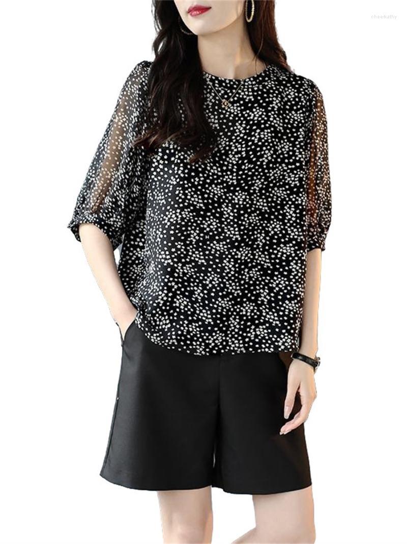 Women' Blouses & Shirts Women Spring Summer Lady Fashion Casual Short Sleeve O-Neck Collar Floral Blusas Tops WY0615Women' Chee22, Black
Women' Blouses & Shirts Women Spring Summer Lady Fashion Casual Short Sleeve O-Neck Collar Floral Blusas Tops WY0615Women' Chee22, Black
