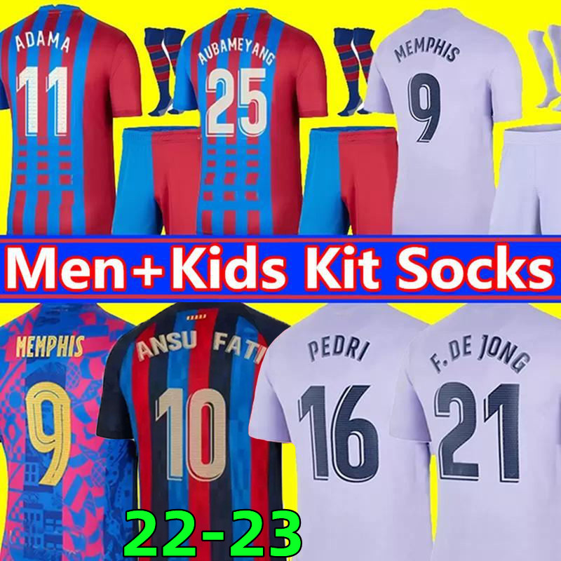 GAVI Memphis Depay Jerseys 2022 Barcelona PEDRI soccer ANSU FATI camiseta de futbol TER STEGEN FC O. DEMBELE F. DE JONG R. Araujo DEST football Jersey shirt kids kit socks, Colour 12
GAVI Memphis Depay Jerseys 2022 Barcelona PEDRI soccer ANSU FATI camiseta de futbol TER STEGEN FC O. DEMBELE F. DE JONG R. Araujo DEST football Jersey shirt kids kit socks, Colour 12