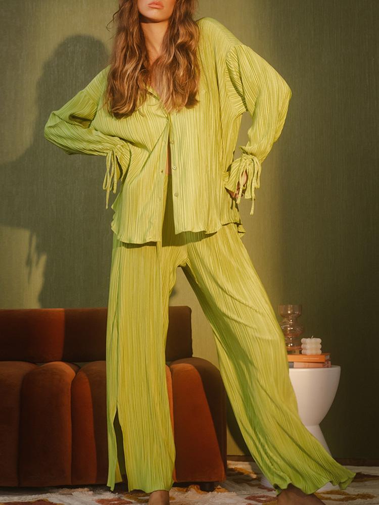 Women' Two Piece Pants Summer Autumn Women Loose Suit Set 2022 Casual Single Button Long Sleeve Blouse Shirt Wide Leg Elastic Waist PantsWo, Black
Women' Two Piece Pants Summer Autumn Women Loose Suit Set 2022 Casual Single Button Long Sleeve Blouse Shirt Wide Leg Elastic Waist PantsWo, Black