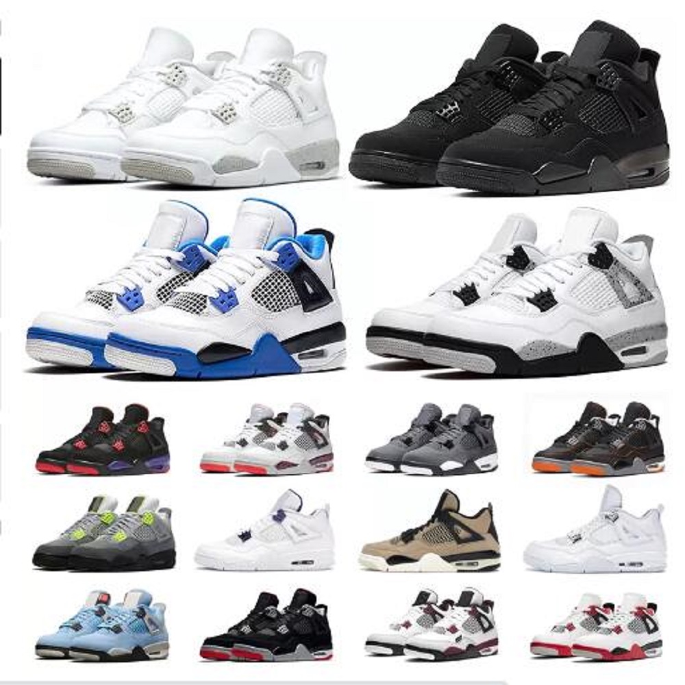 Classic 4 4s basketball shoes Black cat Bred Neon Pure Money Military Blue fossil Taupe Haze alternate Motorsport men women sneakers trainers, # 41
Classic 4 4s basketball shoes Black cat Bred Neon Pure Money Military Blue fossil Taupe Haze alternate Motorsport men women sneakers trainers, # 41