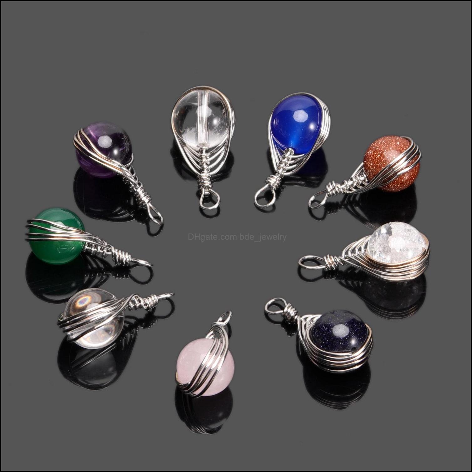 Pendant Necklaces Wire Wrap Ball Natural Stone Chakela Seven Chakras Reiki Healing Chakra Rose Quartz Crystal Pendo Char Dhseller2010 Dhxxl
Pendant Necklaces Wire Wrap Ball Natural Stone Chakela Seven Chakras Reiki Healing Chakra Rose Quartz Crystal Pendo Char Dhseller2010 Dhxxl