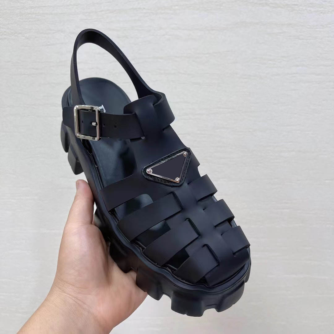 Womens Round Toe Designer High Quality Sandals Luxury Thick Sole Triangle Metal Slippers Vintage Green Red Roman Sandals With Box, Black
Womens Round Toe Designer High Quality Sandals Luxury Thick Sole Triangle Metal Slippers Vintage Green Red Roman Sandals With Box, Black