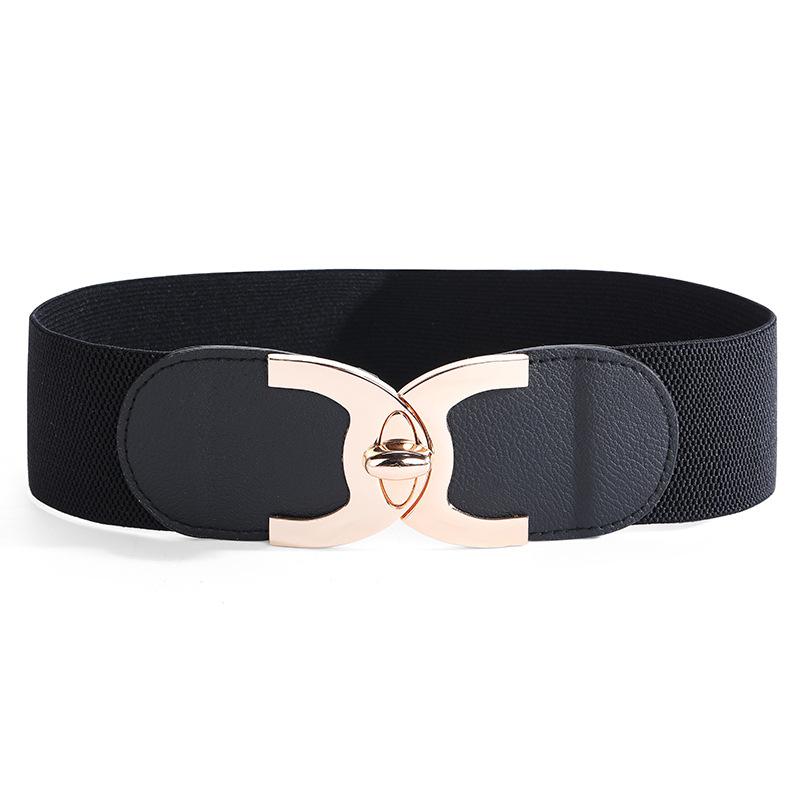 Belts Women Fashion Metal Buckle Waist Belt Female Wde Elastic Stretch Cummerbunds Strap Lady Dress Corset Waistband Clothes Accessory, Black
Belts Women Fashion Metal Buckle Waist Belt Female Wde Elastic Stretch Cummerbunds Strap Lady Dress Corset Waistband Clothes Accessory, Black