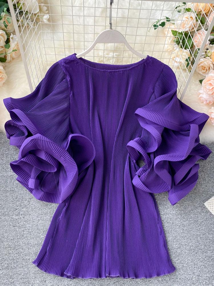 Women's Blouses & Shirts Women's Shirt Ins Design Sense Butterfly Sleeve Loose Pleated Chiffon Female Summer Solid Tops 2022 Tide Blouse, Green
Women's Blouses & Shirts Women's Shirt Ins Design Sense Butterfly Sleeve Loose Pleated Chiffon Female Summer Solid Tops 2022 Tide Blouse, Green