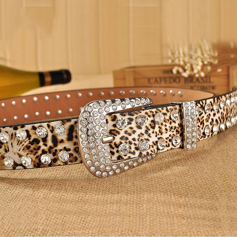 Belts Women Studded Diamonds Casual Fashion Designer High Quality Leopard Print Pin Buckle Strap Waist Belt LB2219, Black
Belts Women Studded Diamonds Casual Fashion Designer High Quality Leopard Print Pin Buckle Strap Waist Belt LB2219, Black