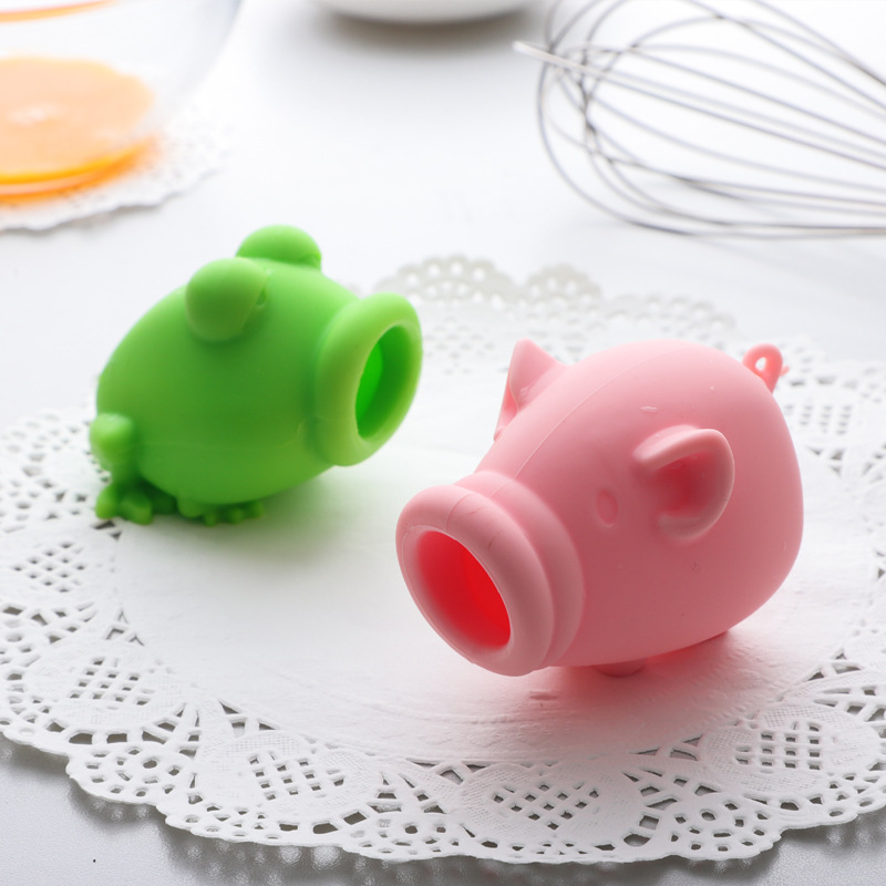 Pig Egg Yolk Separator Silicone Egg Dividers Tool Cute Animal Kitchen Baking Gadgets