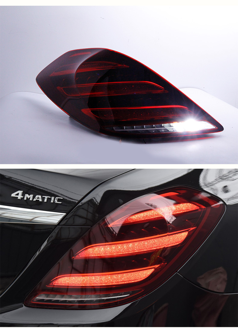 Car Parts For W222 LED Tail Lights 20 14-20 20 S350 S400 S500 W223 Taillights LED DRL Running Taillight Fog Light Angel Eyes Rear Parking Lamp