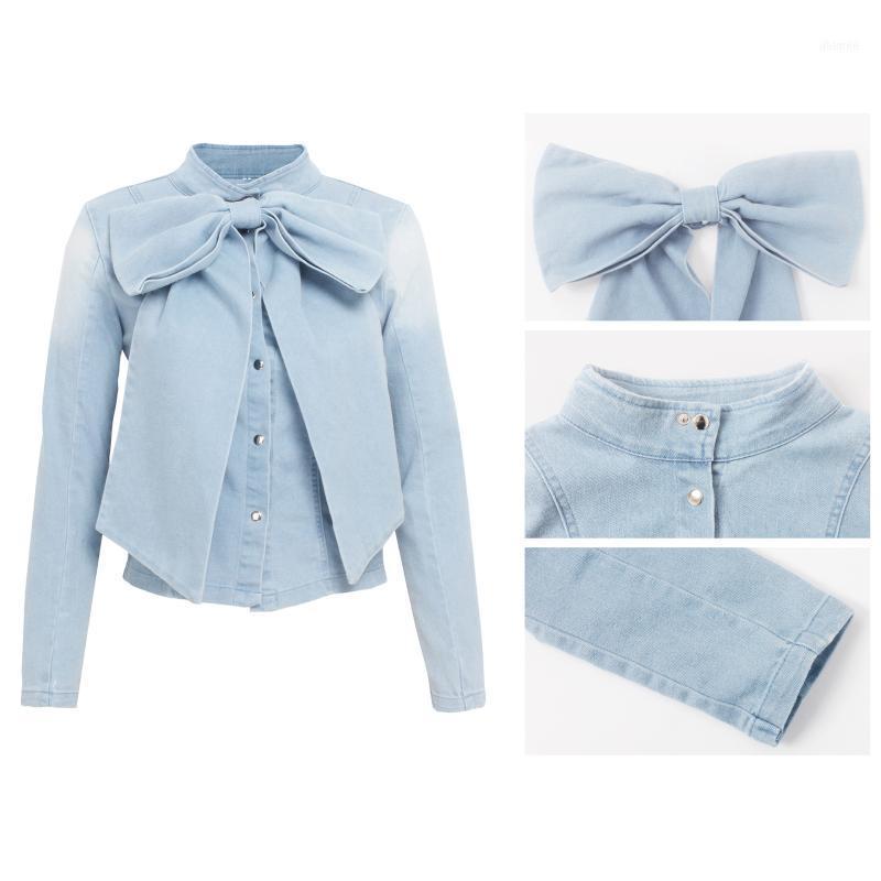 Women' Jackets Stylish Long Sleeves Bowknow Buttons Casual Denim Top Club Party, As pic
Women' Jackets Stylish Long Sleeves Bowknow Buttons Casual Denim Top Club Party, As pic