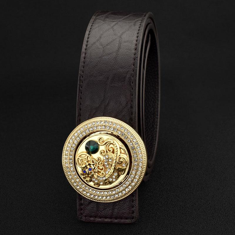 Belts High Quality Spin Round Smooth Buckle Exquisite Designer 3.5cm Wide Genuine Leather Fashion Men Casual Ceinture Homme, Black
Belts High Quality Spin Round Smooth Buckle Exquisite Designer 3.5cm Wide Genuine Leather Fashion Men Casual Ceinture Homme, Black