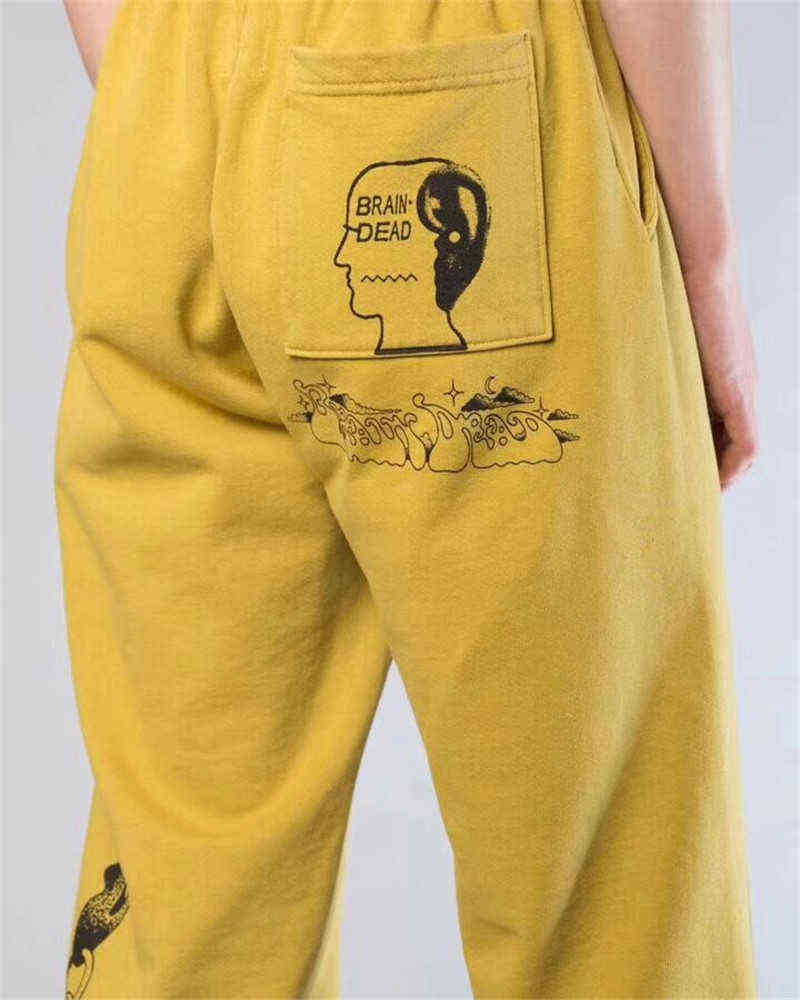 Brain Dead Gustavo Joggingbroek Streetwear Autumn Winter Casual Joggers Brain Dead Gustavo Broek Pan
