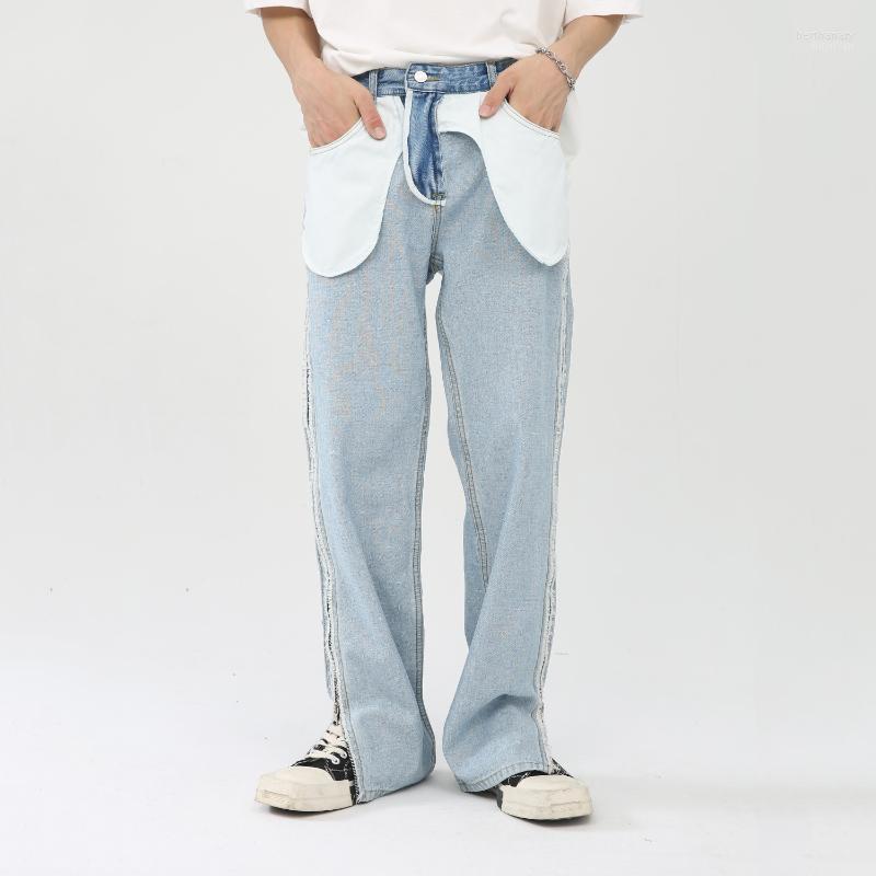 Men' Jeans Men' Blue Straight Trend Reverse Design Loose Casual Zipper Slit Trousers Long Pants Y2k Aesthetic Men JeansMen' Bert22
Men' Jeans Men' Blue Straight Trend Reverse Design Loose Casual Zipper Slit Trousers Long Pants Y2k Aesthetic Men JeansMen' Bert22