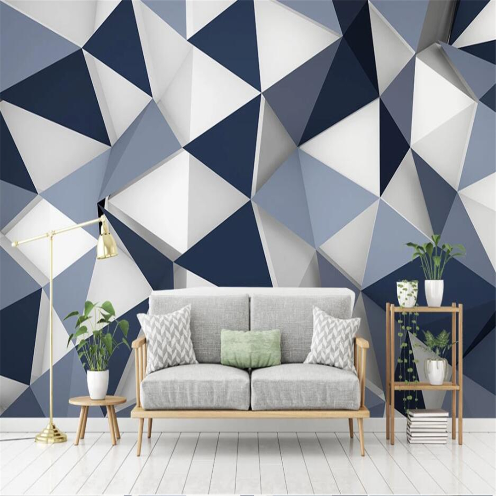 Customized modern three-dimensional background wallpaper papel de parede papier peint geometry wallpaper