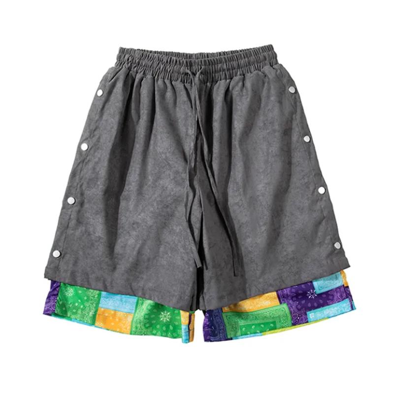 Men's Shorts High Street Knee Length Pants For Men Hip Hop Streetwear Men's Short Casual Elastic Waist 2022 Summer ClothingMen's, Gray 
Men's Shorts High Street Knee Length Pants For Men Hip Hop Streetwear Men's Short Casual Elastic Waist 2022 Summer ClothingMen's, Gray