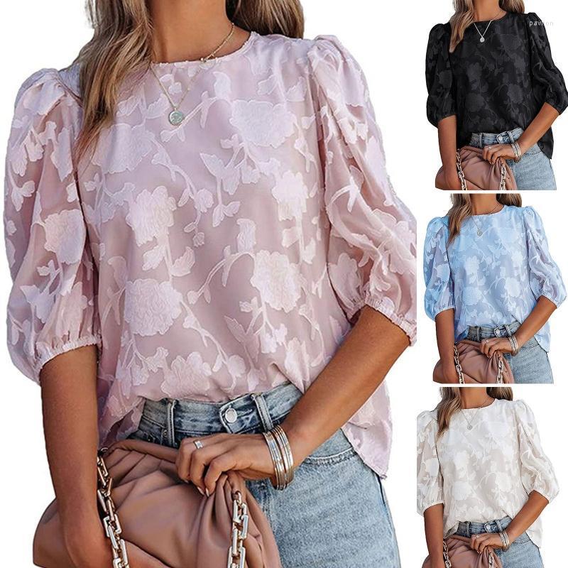Women' Blouses & Shirts Women Puff Half Sleeve O-Neck Shirt Floral Textured Solid Color Chiffon BlouseWomen, Sky blue
Women' Blouses & Shirts Women Puff Half Sleeve O-Neck Shirt Floral Textured Solid Color Chiffon BlouseWomen, Sky blue