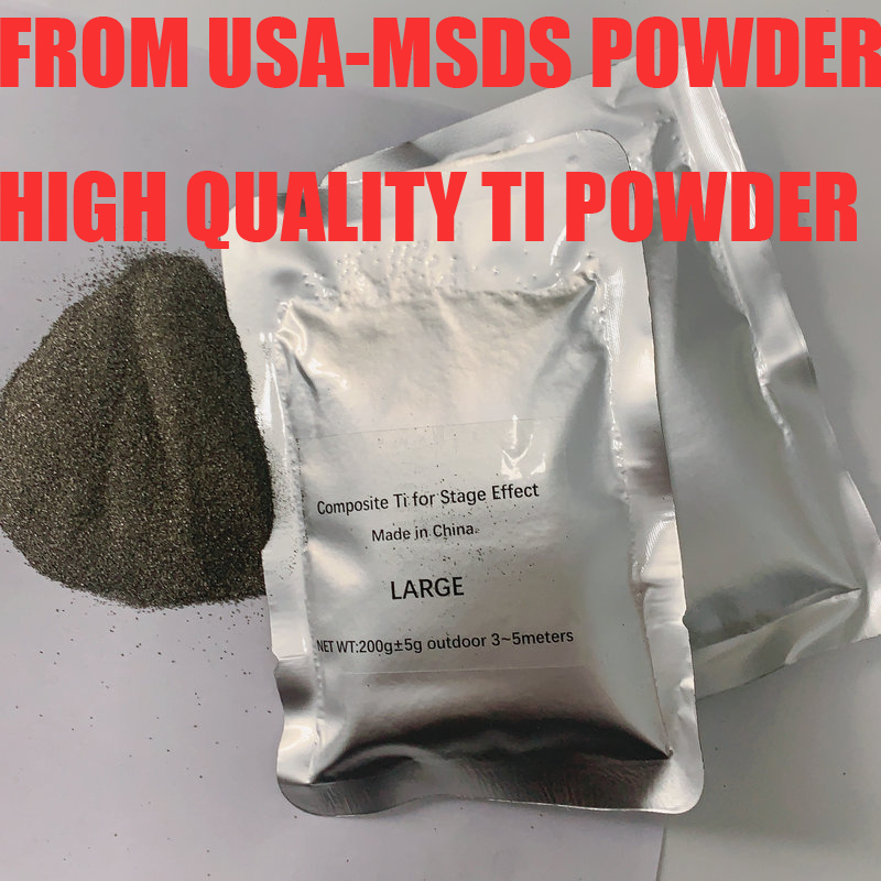 

USA STOCK 20 BAGS Smokeless MSDS PowderCertification Composite Ti Powder 200g/bag For Cold Spark Machine Wedding Party Sparkular Machine Titanium Consumble Powder