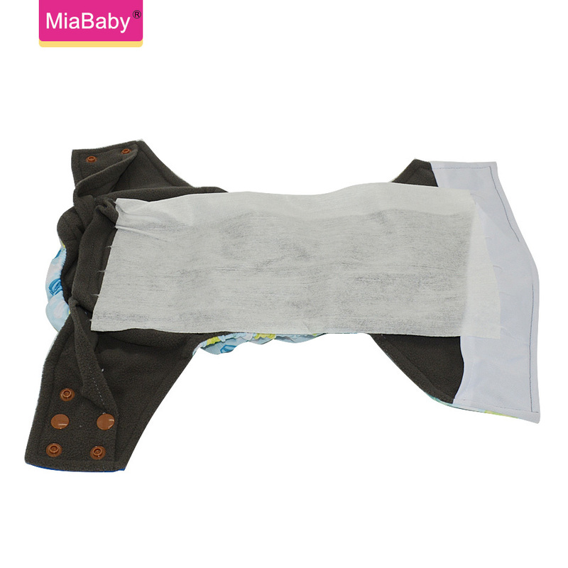 Miababy 3 rolls/set Disposable Diapers Liners Biodegradable & Flushable Nappy Cloth Diaper 100% Bamboo Rayon 220512