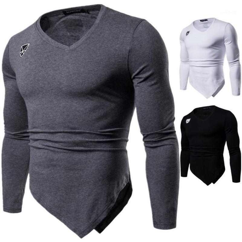Spring Arrivals Slim Irregular V-link British Style Simple Solid Color Stretch Men Long-sleeved T-shirt Men's Casual Shirts, White
Spring Arrivals Slim Irregular V-link British Style Simple Solid Color Stretch Men Long-sleeved T-shirt Men's Casual Shirts, White