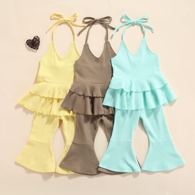 Clothing Sets Fashion Summer Kids Girls Clothes 2-7Y Solid Strap Sleeveless Halter Ruffles Vest Tops Flare Pants 3 ColorsClothing, Blue
Clothing Sets Fashion Summer Kids Girls Clothes 2-7Y Solid Strap Sleeveless Halter Ruffles Vest Tops Flare Pants 3 ColorsClothing, Blue