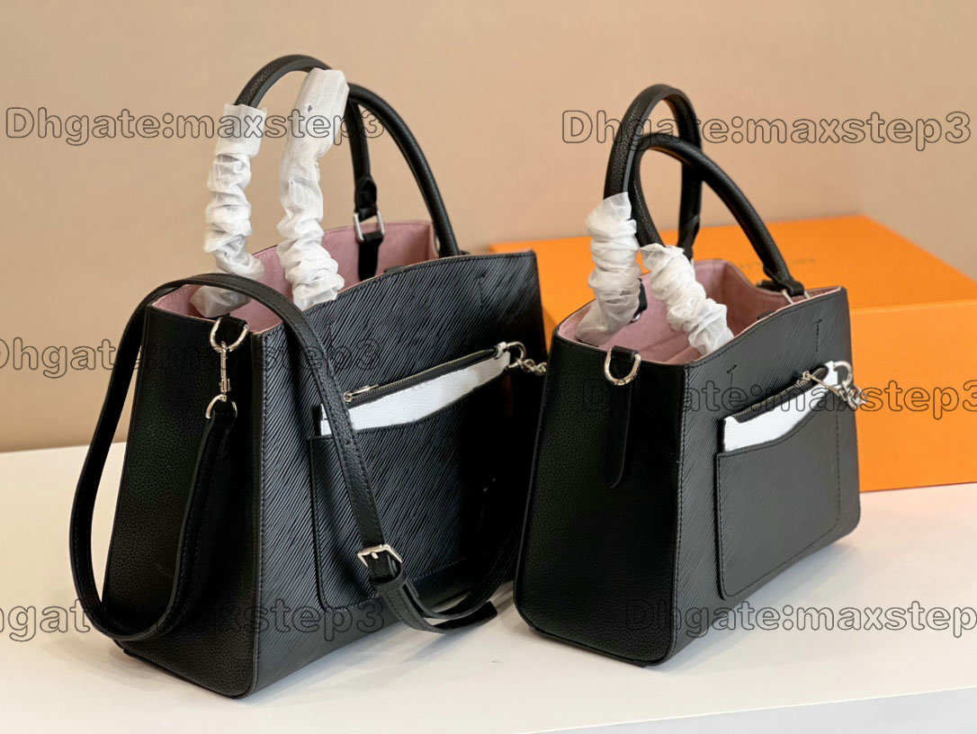 Womens Marelle MM Tote Bag Black Shoulder Bags Leather Single Strap Adjustable Removable Chain Luxury Designer Wallet Detachable Pocket Hobo
Womens Marelle MM Tote Bag Black Shoulder Bags Leather Single Strap Adjustable Removable Chain Luxury Designer Wallet Detachable Pocket Hobo