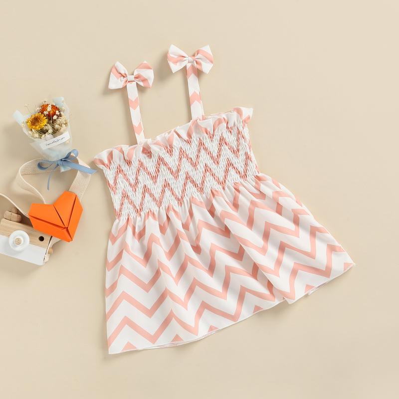 Girl's Dresses Little Girls Summer Dress Wavy Printed Sleeveless Shoulder Straps Ruffle Pleated Knee-Length Princess, Red;yellow
Girl's Dresses Little Girls Summer Dress Wavy Printed Sleeveless Shoulder Straps Ruffle Pleated Knee-Length Princess, Red;yellow