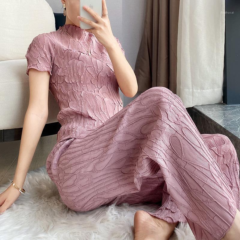 Women's Two Piece Pants Pant Suits Summer For Women 45-75kg 2022 Stretch Miyake Pleated Fashion Casual Plus Size 2 Set Short Sleeve Top, Yellow top
Women's Two Piece Pants Pant Suits Summer For Women 45-75kg 2022 Stretch Miyake Pleated Fashion Casual Plus Size 2 Set Short Sleeve Top, Yellow top