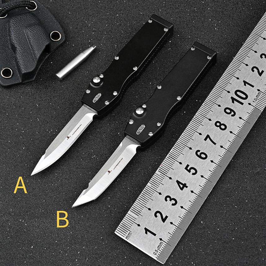 Mini Outdoor Hunting Auto Knife Automatic Knives Self Defense Military Tactical D2 Steel Aluminum Handle Pocket Saber EDC Tools301270S
Mini Outdoor Hunting Auto Knife Automatic Knives Self Defense Military Tactical D2 Steel Aluminum Handle Pocket Saber EDC Tools301270S