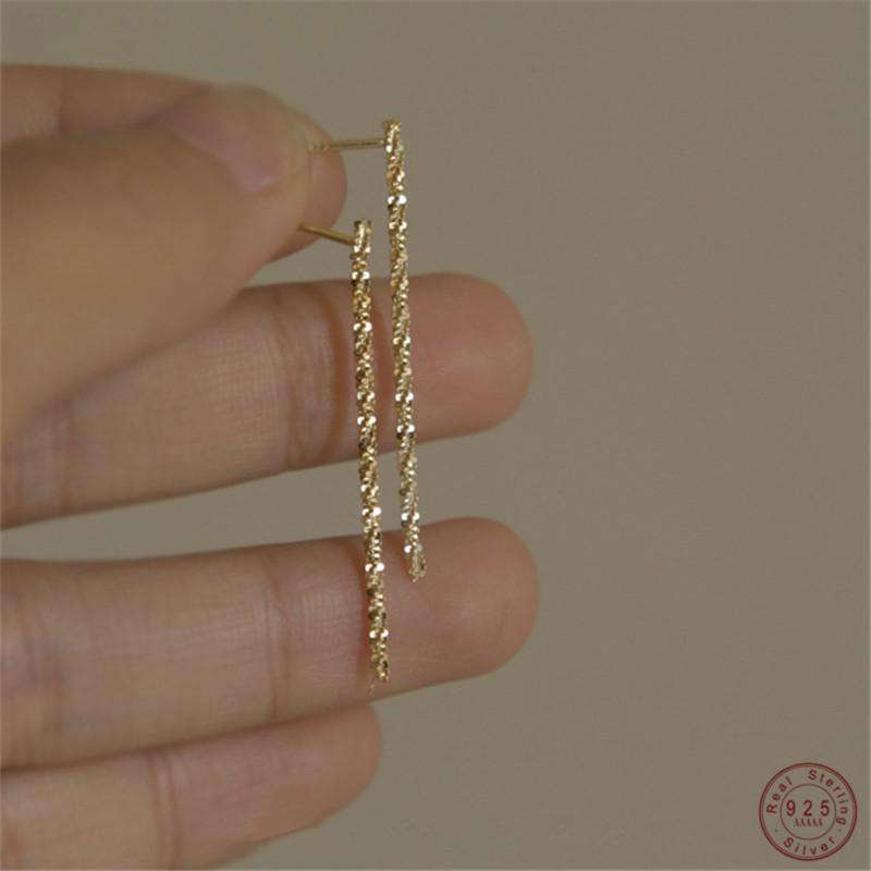 Stud Sterling Silver Plating 14K Gold Sparkling Long Earrings For Women Wedding Engagement JewelryStud
Stud Sterling Silver Plating 14K Gold Sparkling Long Earrings For Women Wedding Engagement JewelryStud