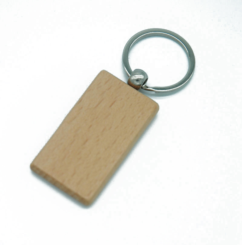 20pcs Blank Round Rectangle Wooden Key Chain DIY Promotion Pendant Wood Keychain Keyring Tags Promotional Gifts 220516
